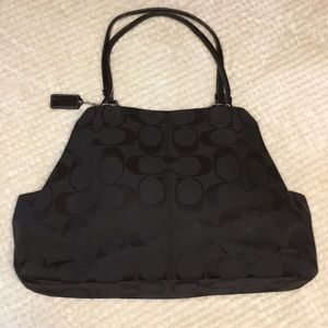 Black Coach Signature C Tote / Diaper Bag
